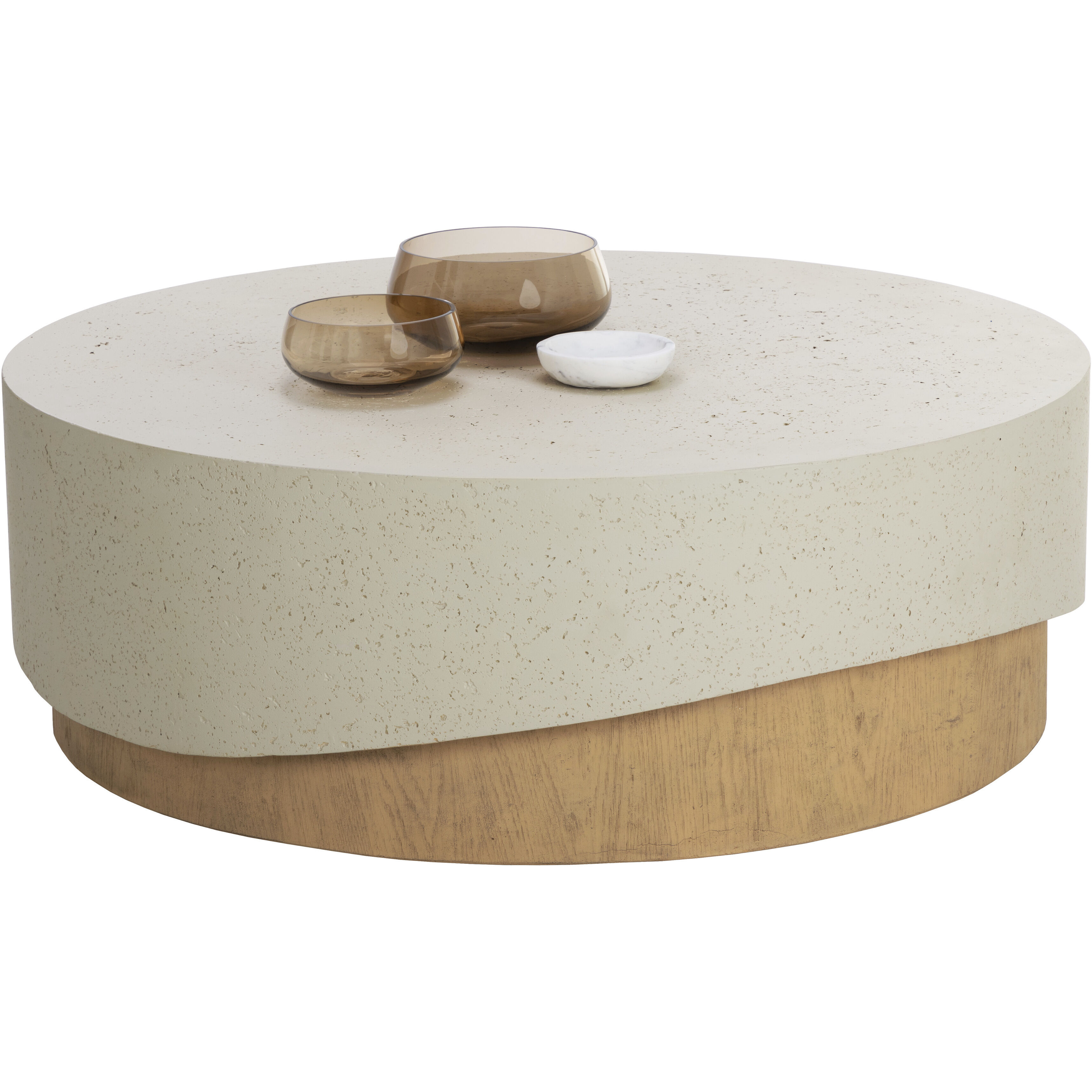 Patras 48 X 16.5 inch Cream / Light Brown Outdoor Coffee Table